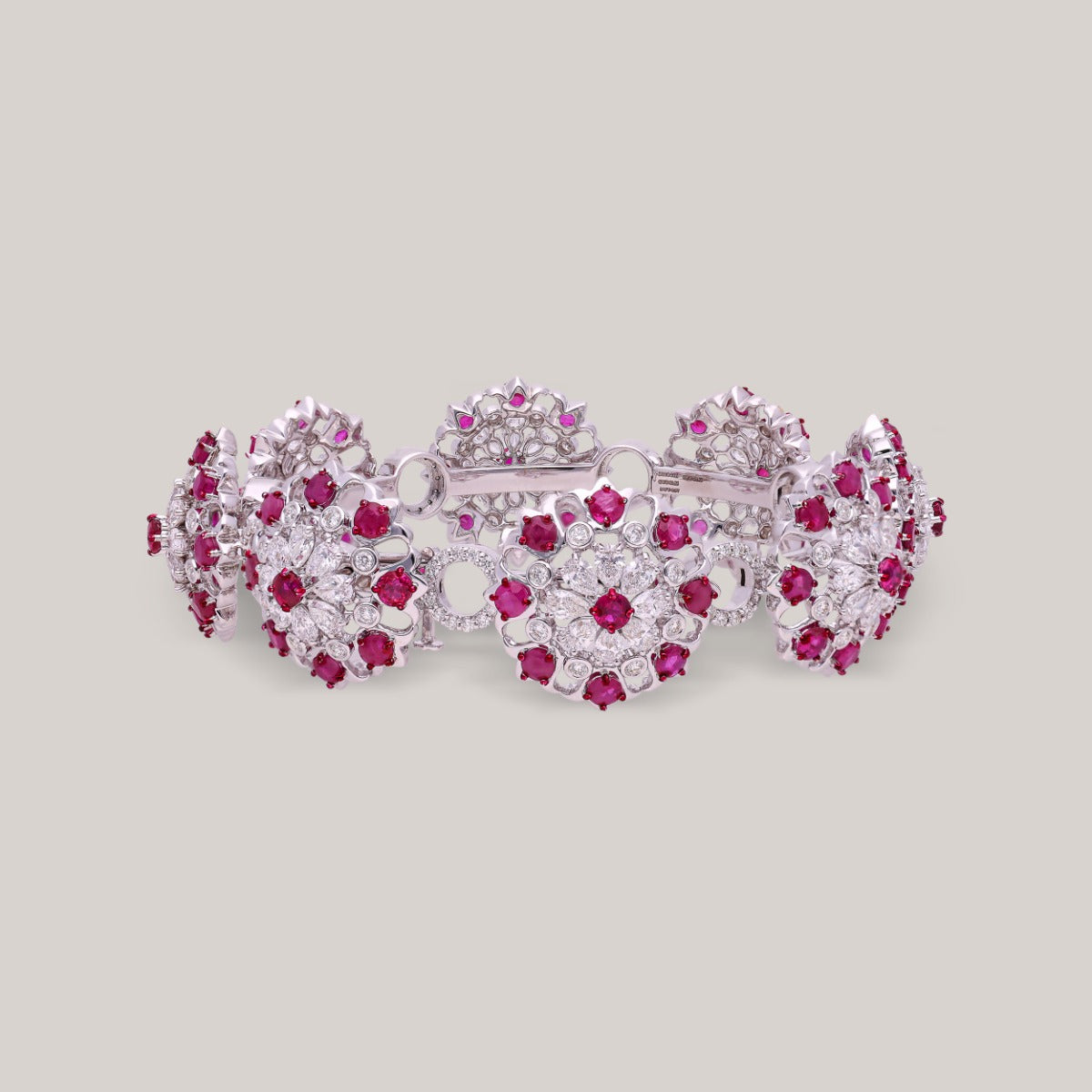 Petals of Fire Diamond Bangle