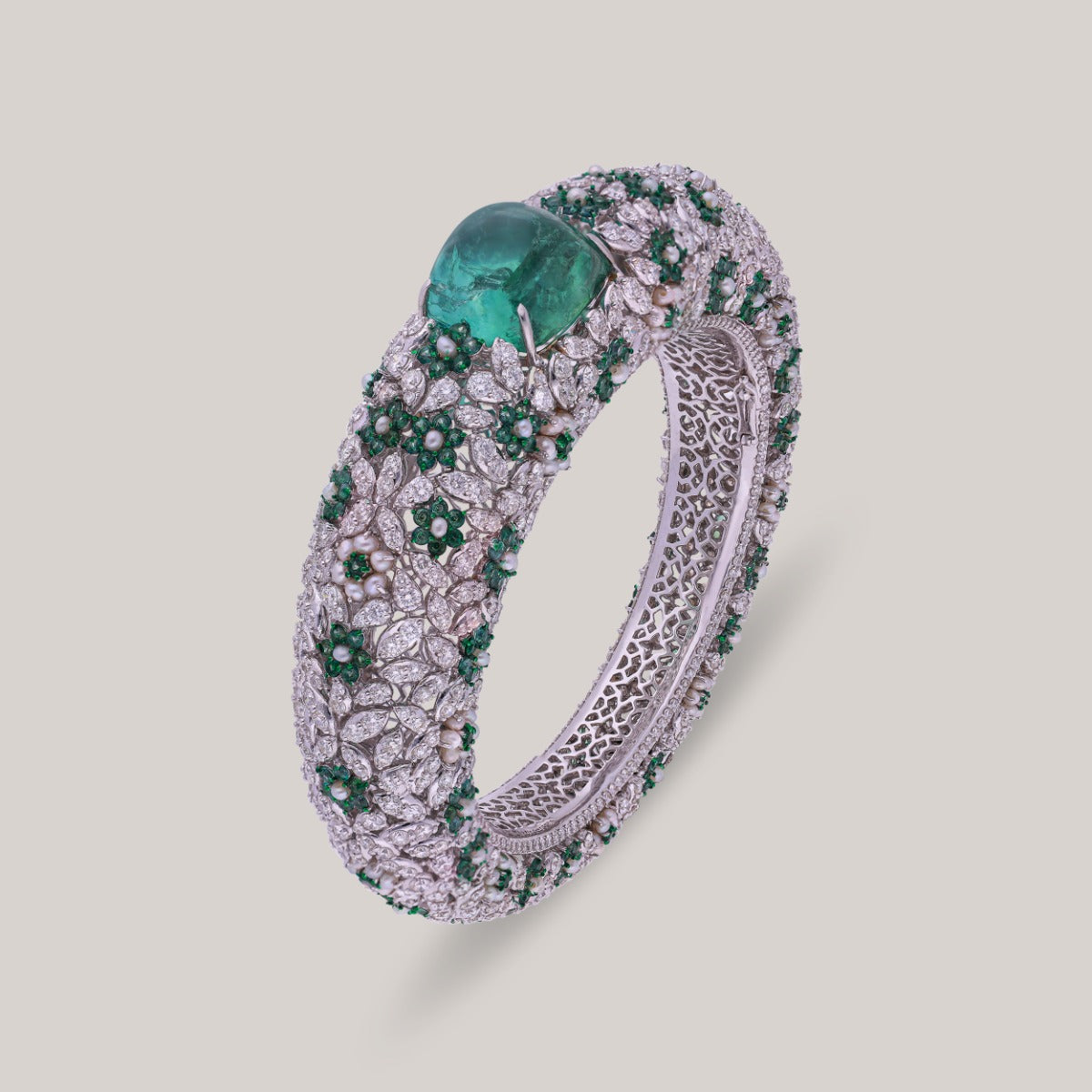 Majestic Bloom Diamond Bangle