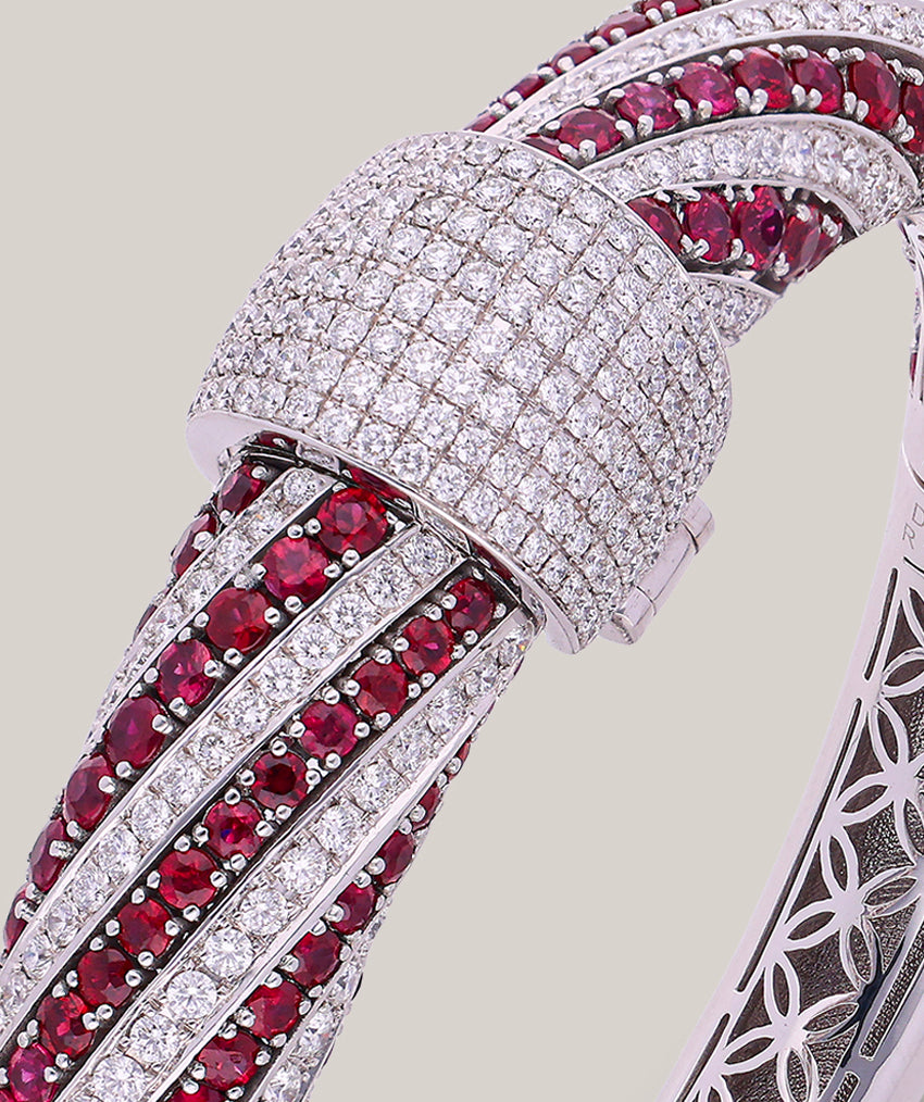 Scarlet Sovereign Diamond Bangle