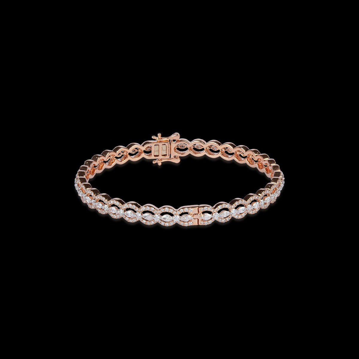 Round Orbits Diamond Bangle