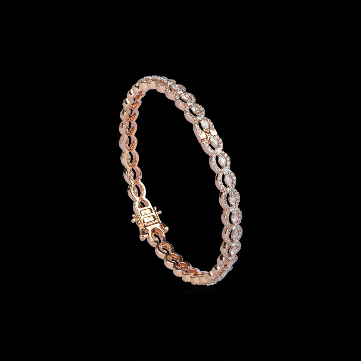 Round Orbits Diamond Bangle