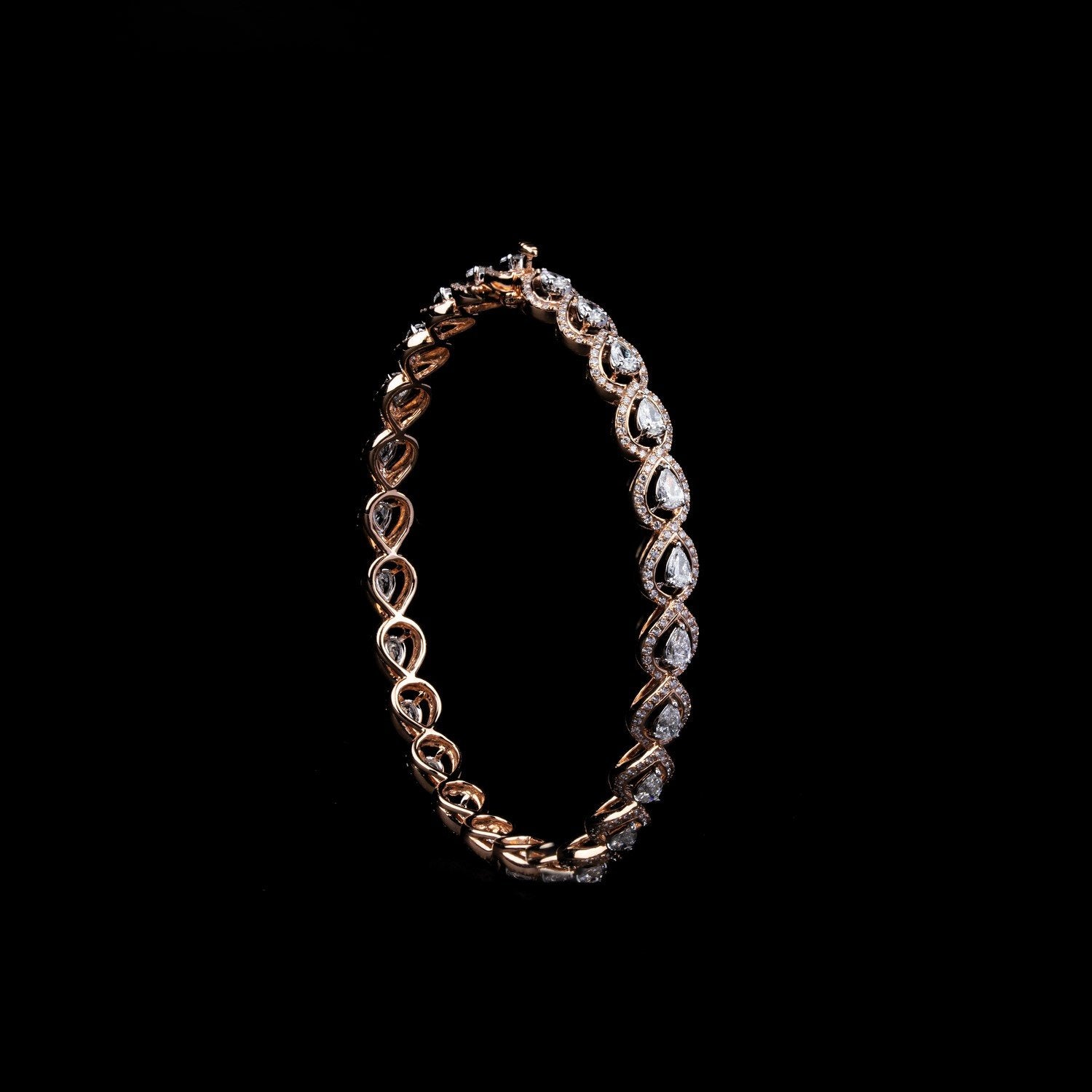 Leaf Linked Diamond Bangle