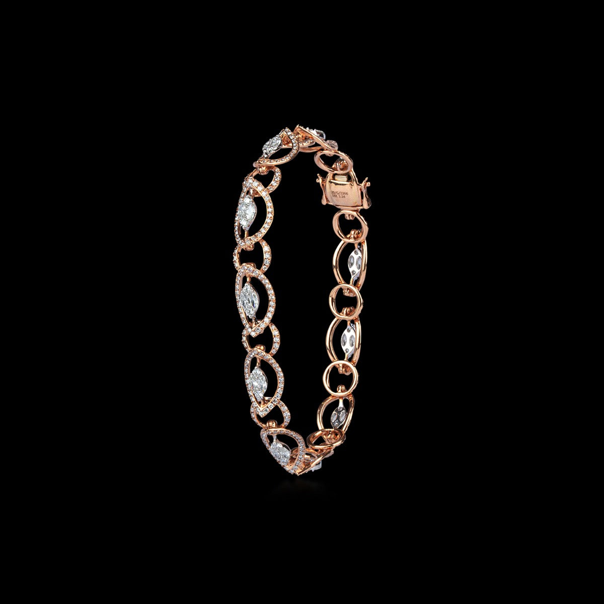 Oval Noose Diamond Bracelet