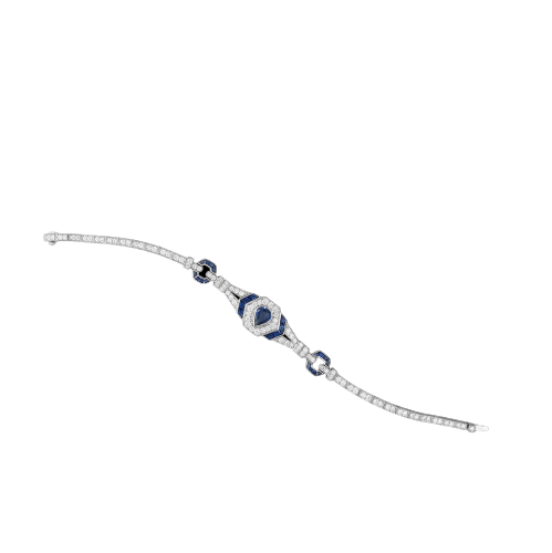 Blue Sapphire Slender Diamond Bracelet