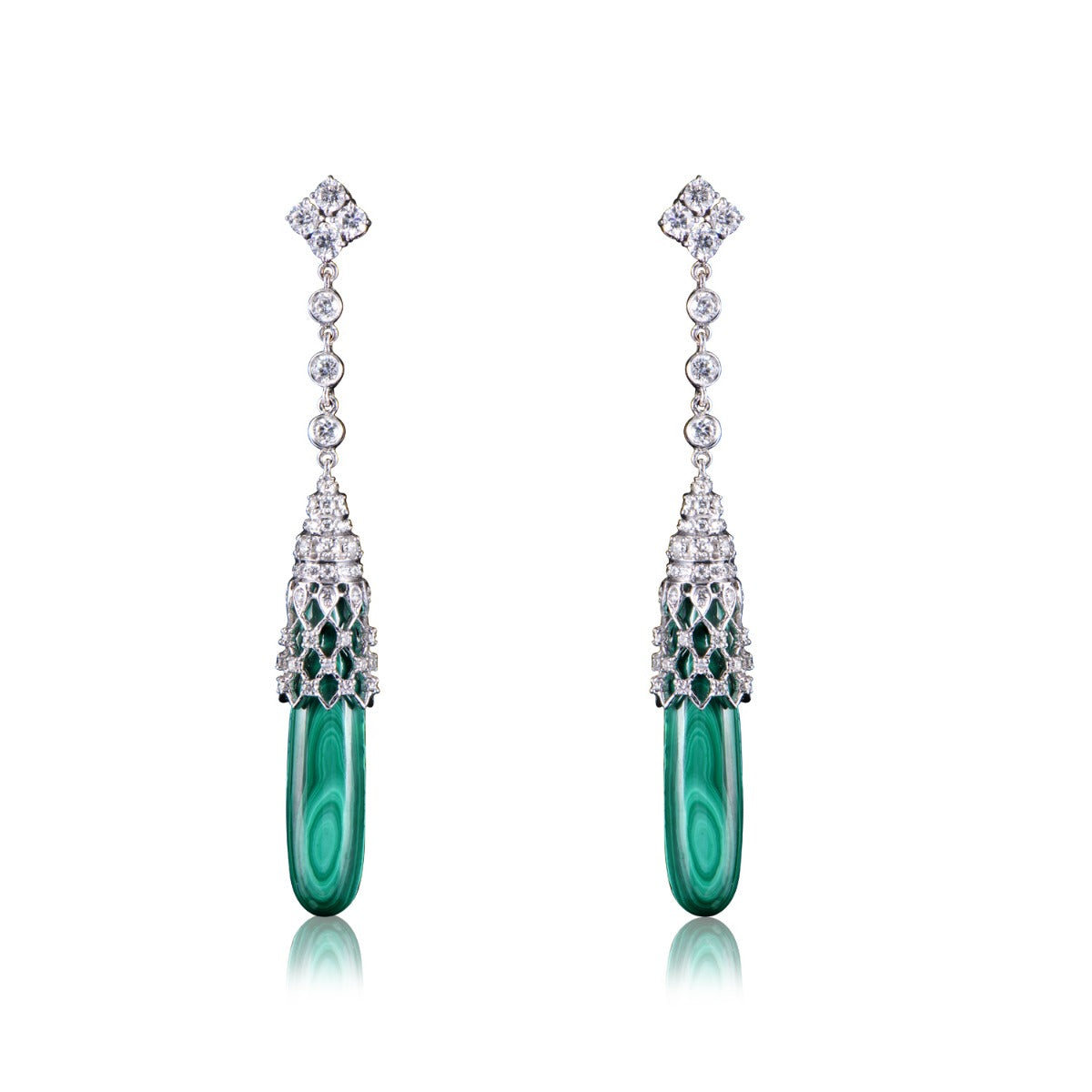 Oceanic Drop Diamond Earrings