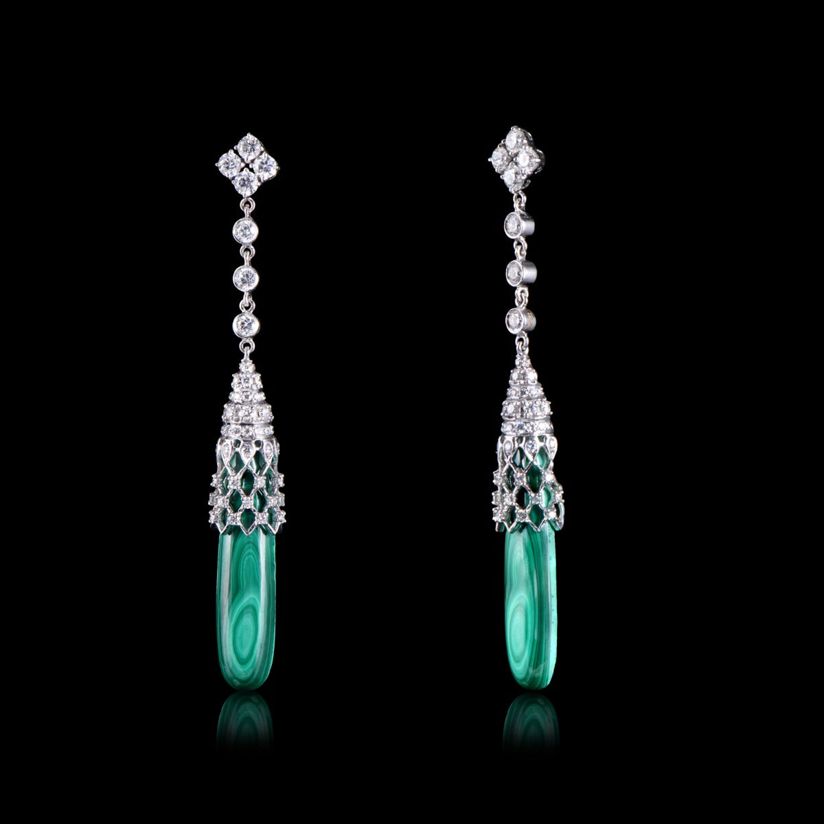 Oceanic Drop Diamond Earrings