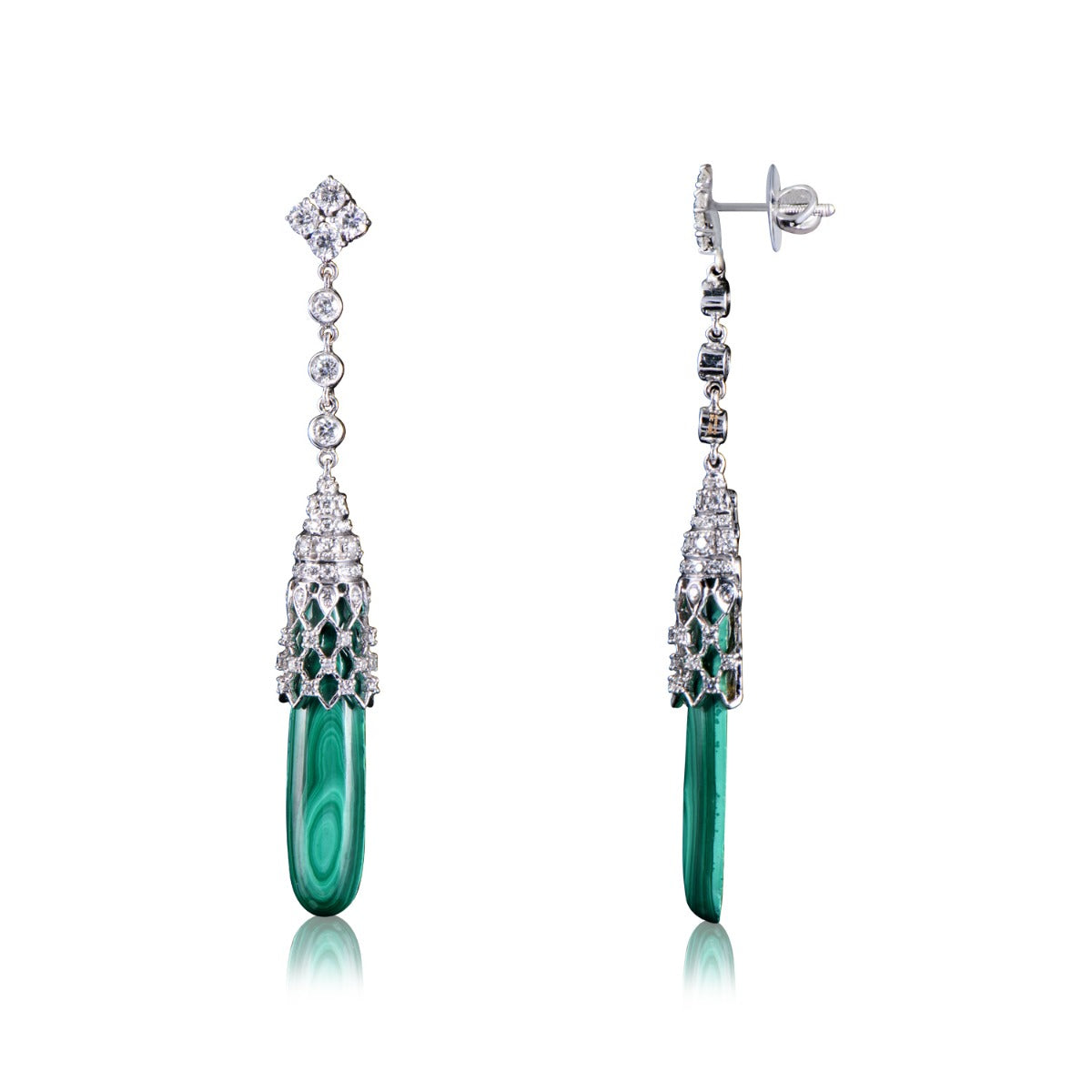 Oceanic Drop Diamond Earrings
