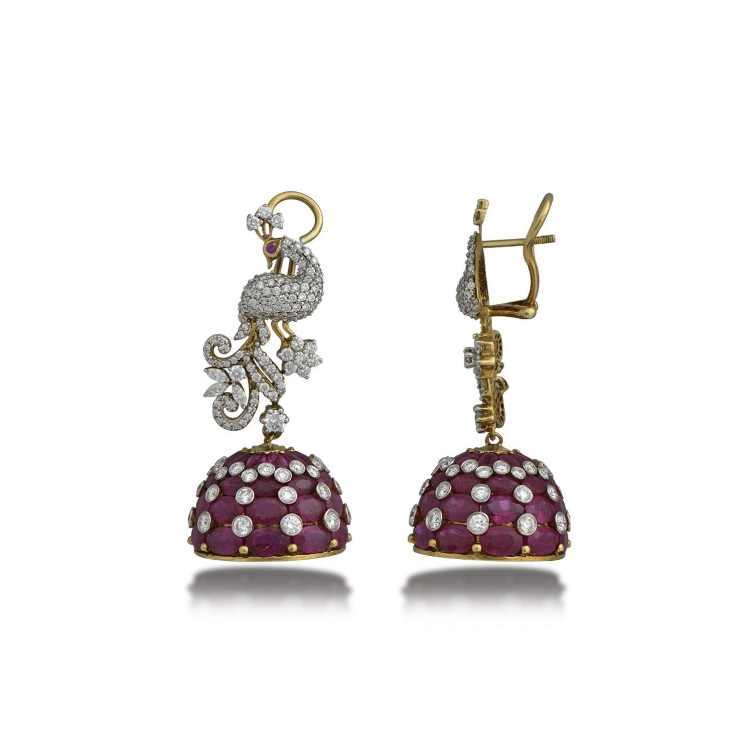 Peacock Diamond Jhumka