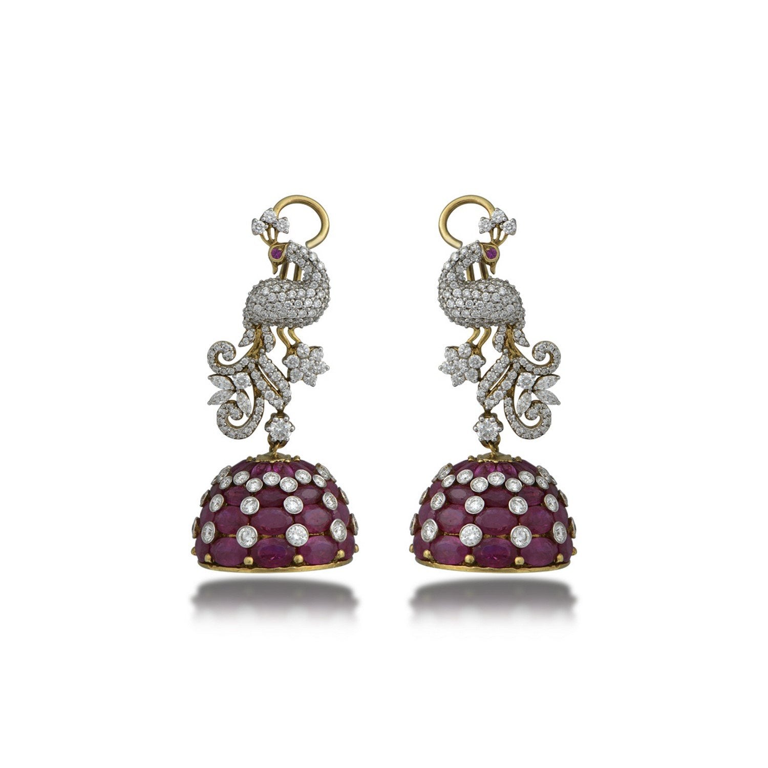 Peacock Diamond Jhumka