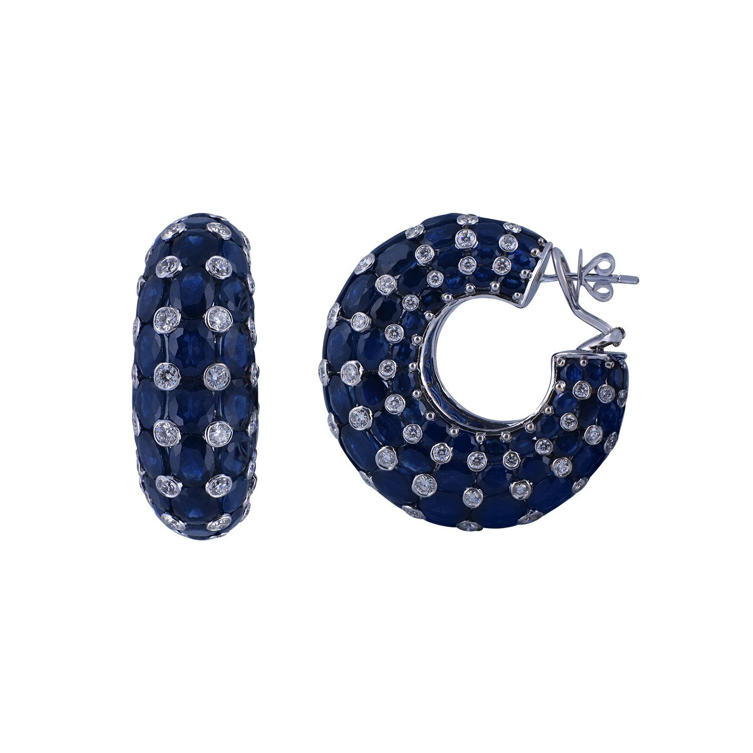 Blue Kyanite Diamond Earrings