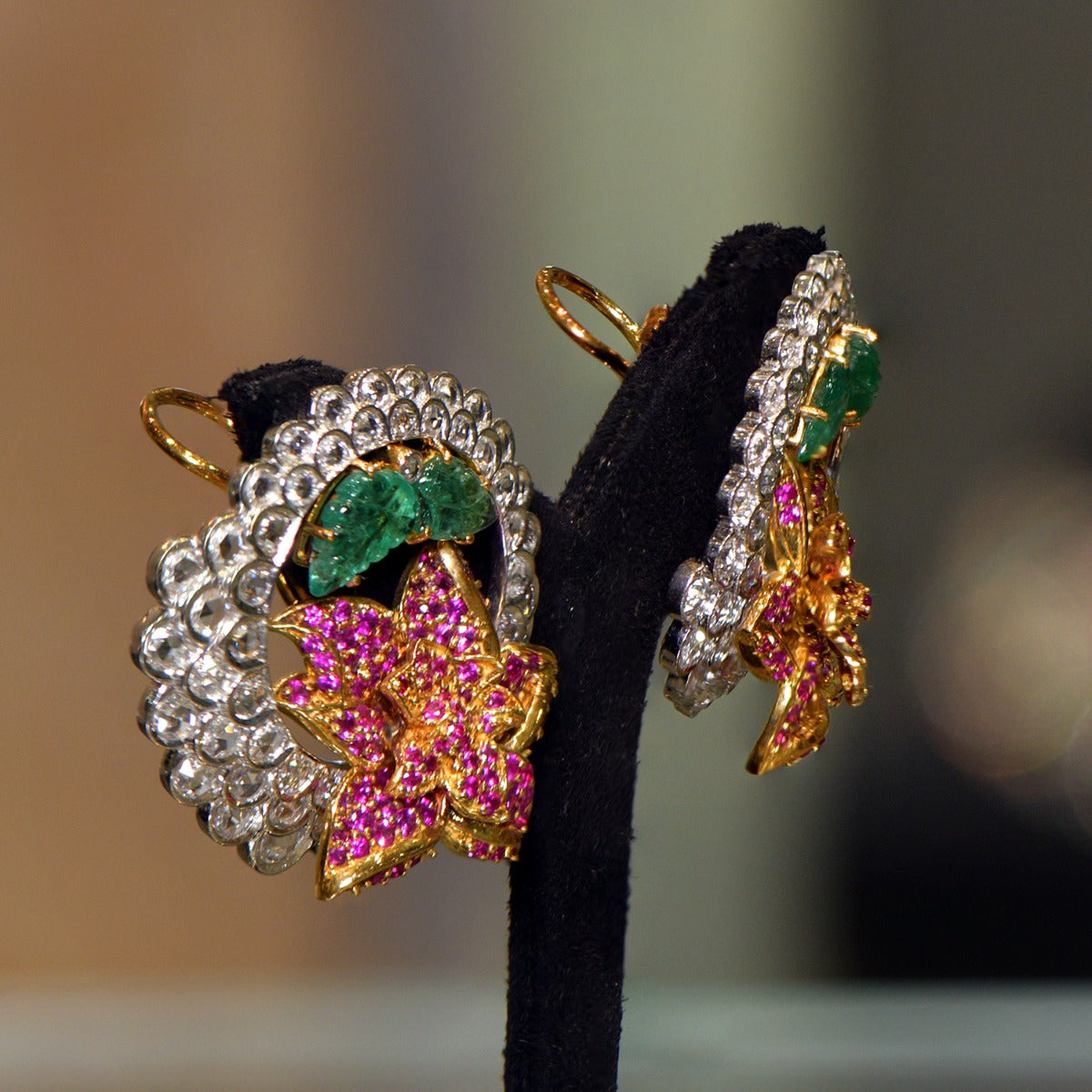 Pink Nectar Diamond Earrings