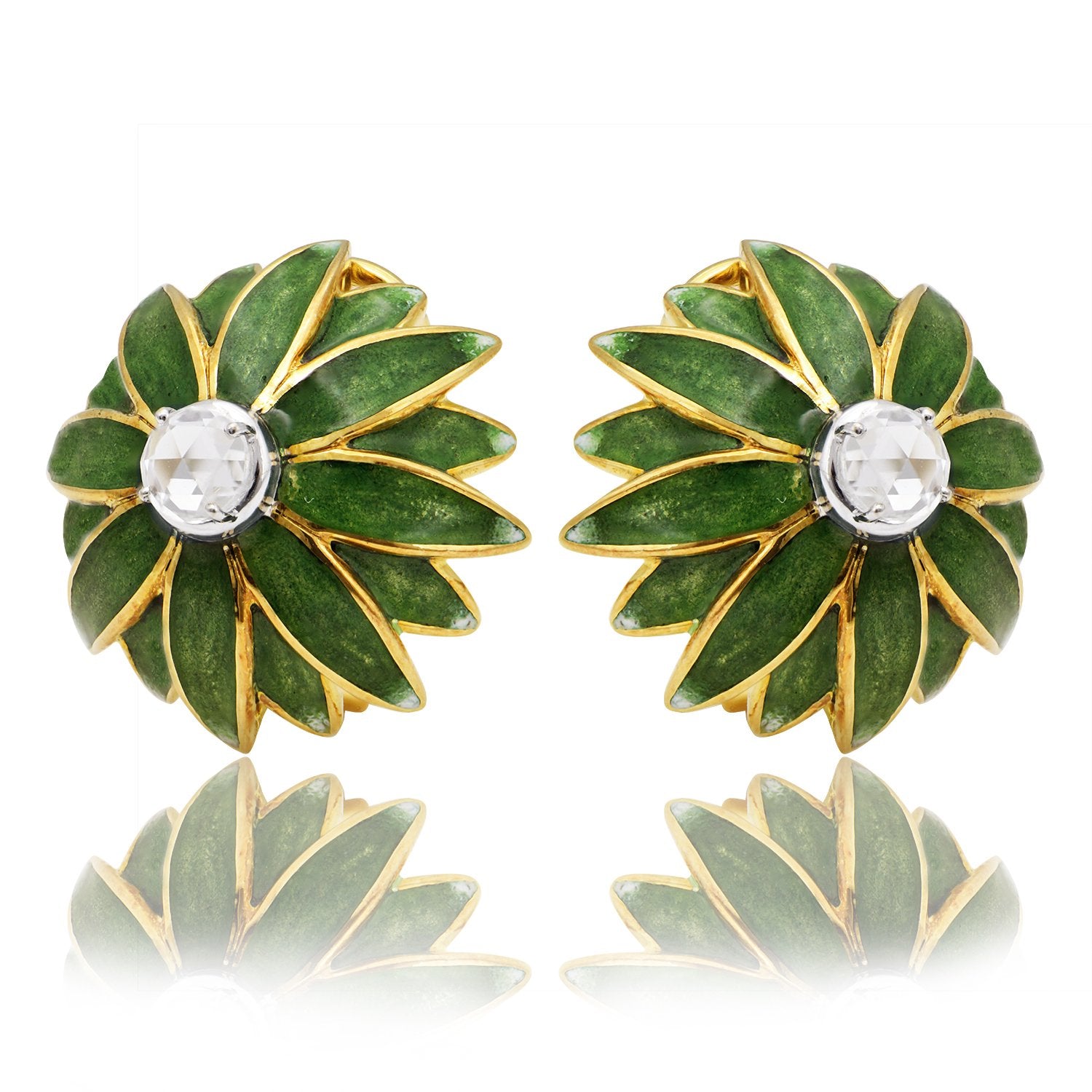 Bloom Scallop Diamond Earrings