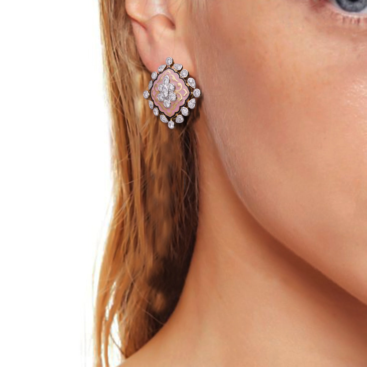 Vintage Scarlet Diamond Earrings