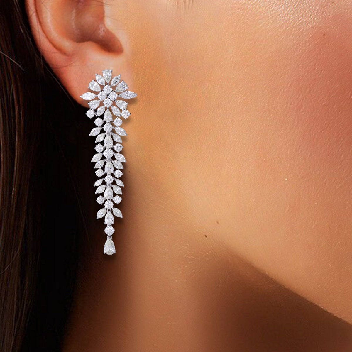 Classy Diamond Danglers