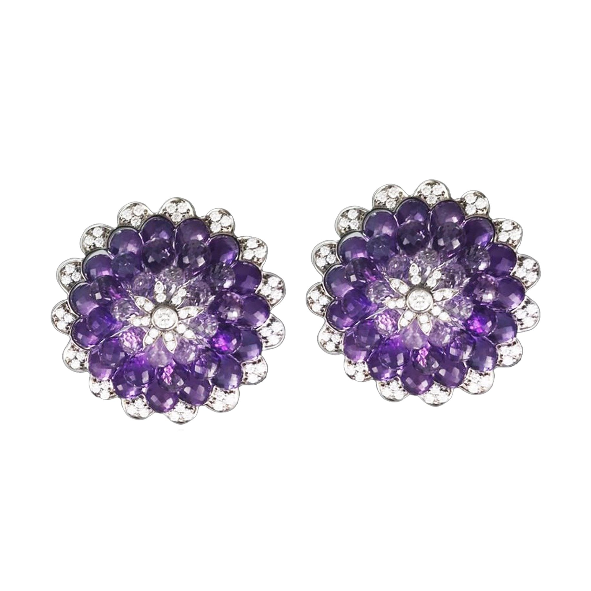 Sphere Stud Diamond Earrings