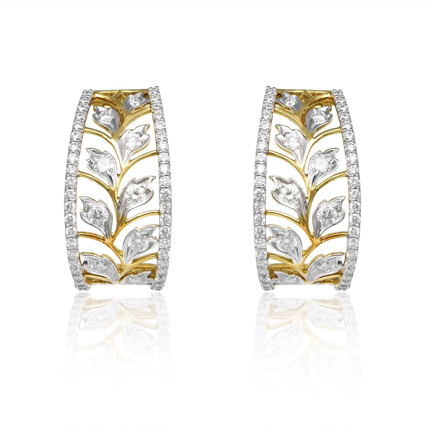 Shimmering Petals Diamond Earrings