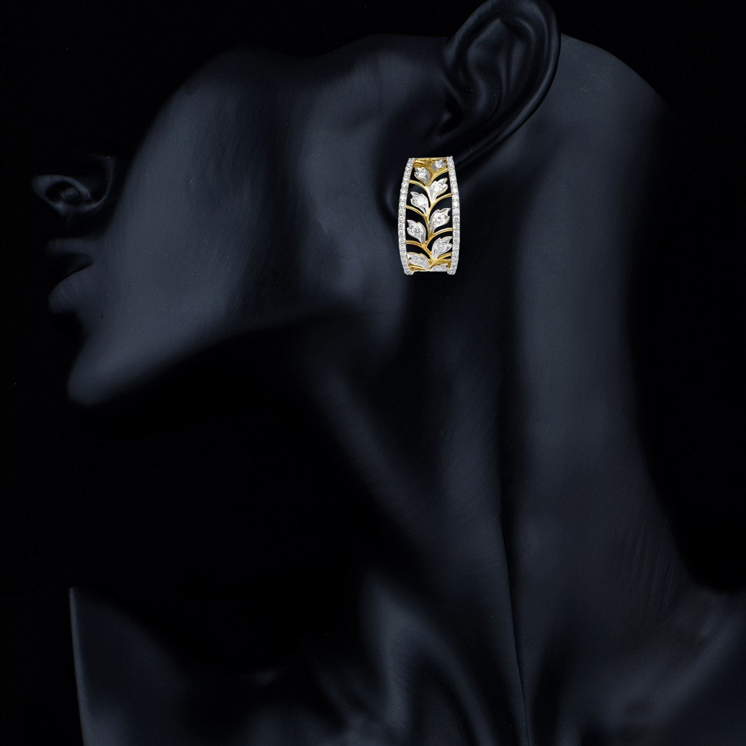Shimmering Petals Diamond Earrings
