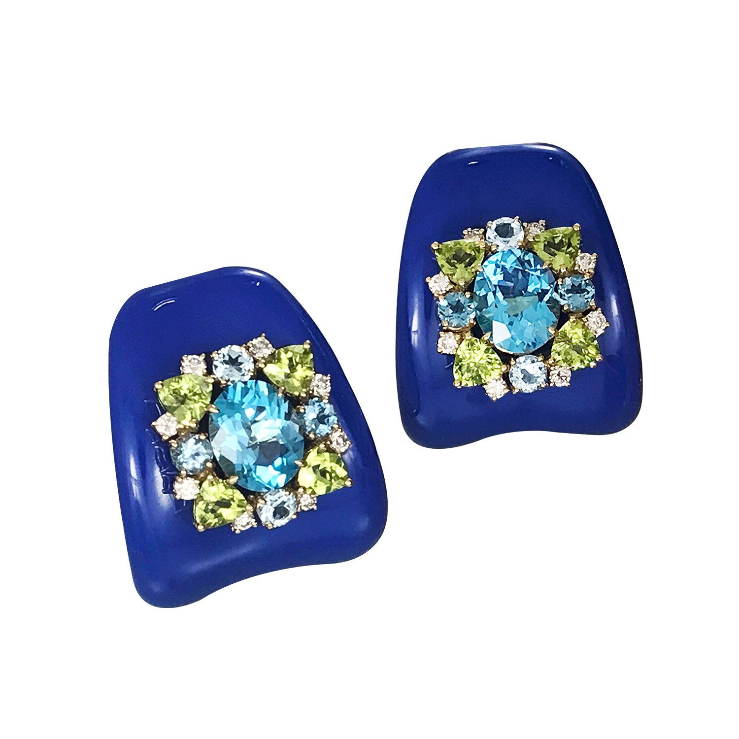 Electric Blue Ceramic Diamond Tops