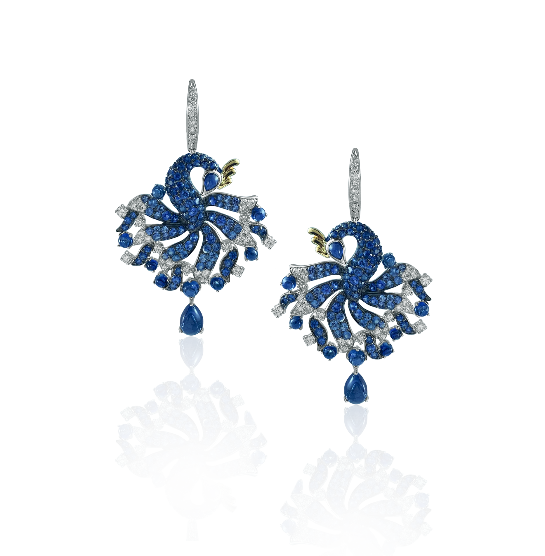 Peacock Diamond Earrings