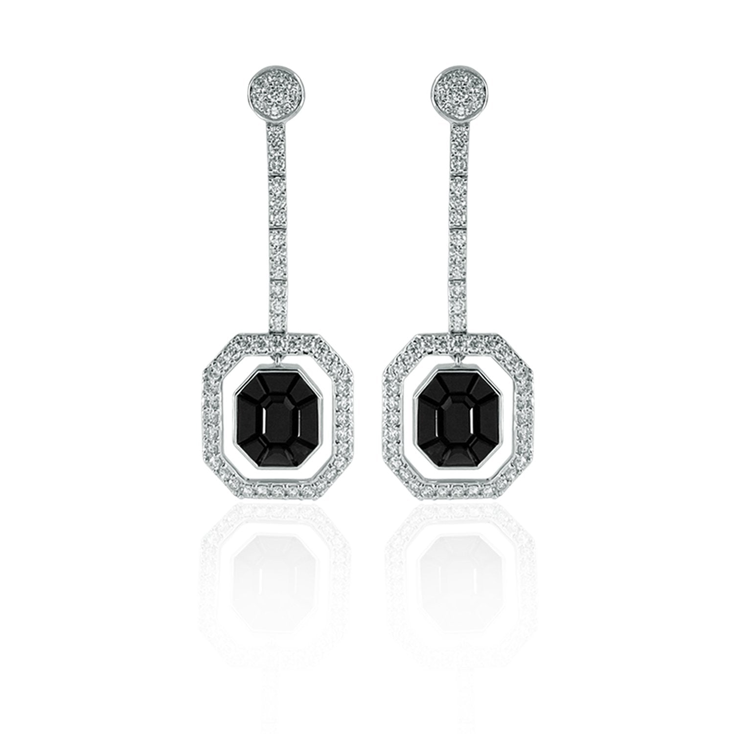 Swarm Sapphire Diamond Earrings