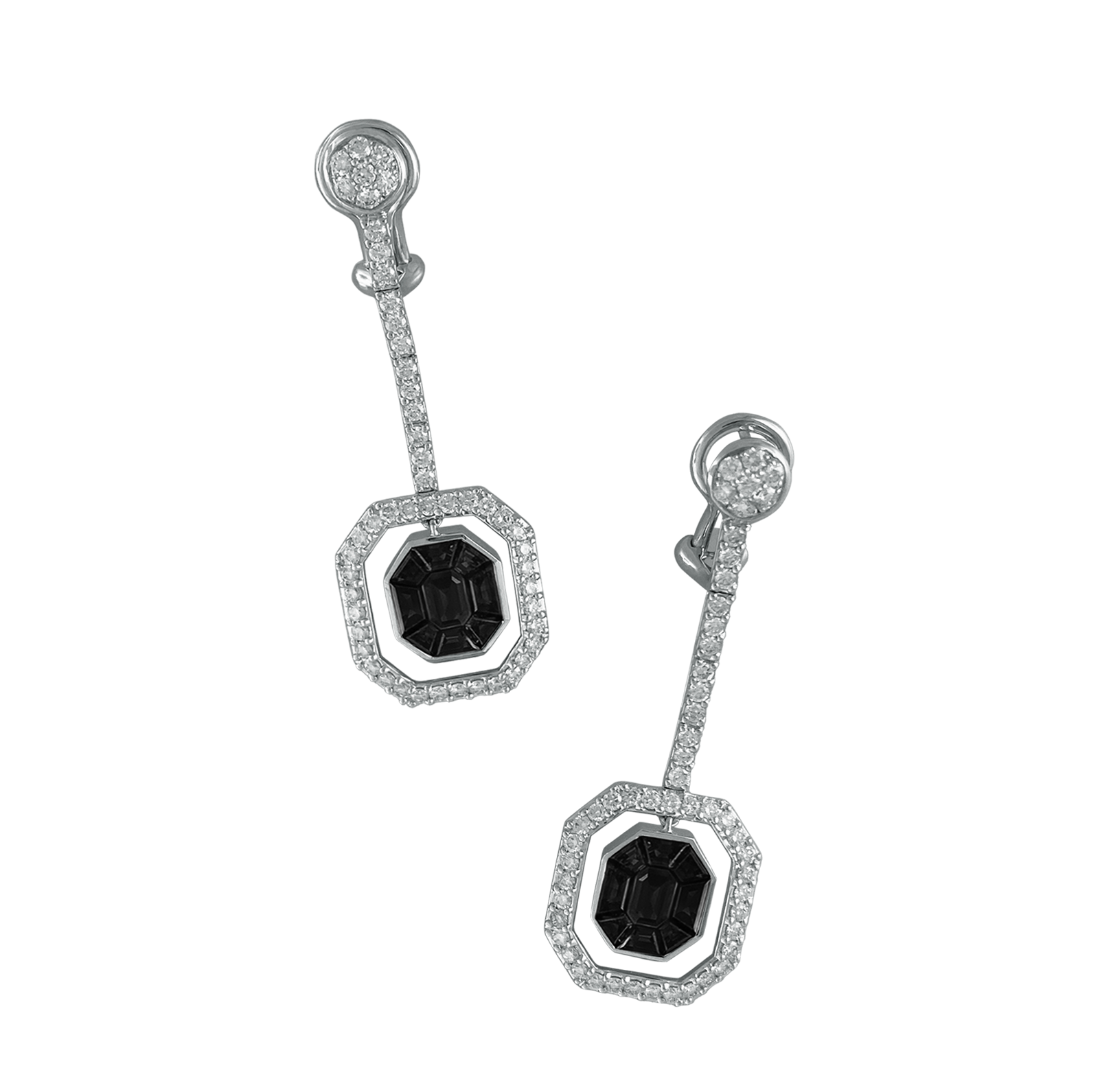 Swarm Sapphire Diamond Earrings