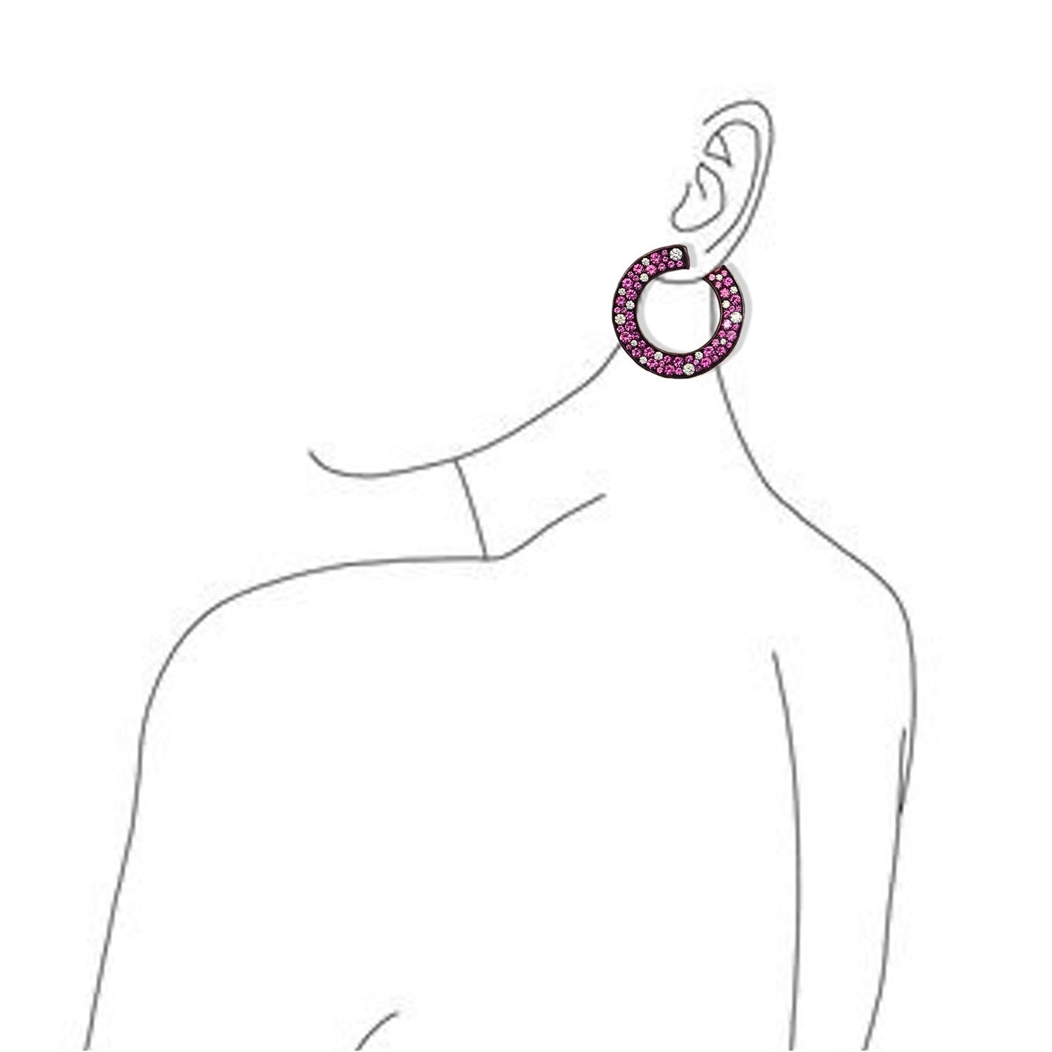 Cuffed Titanium Diamond Earrings