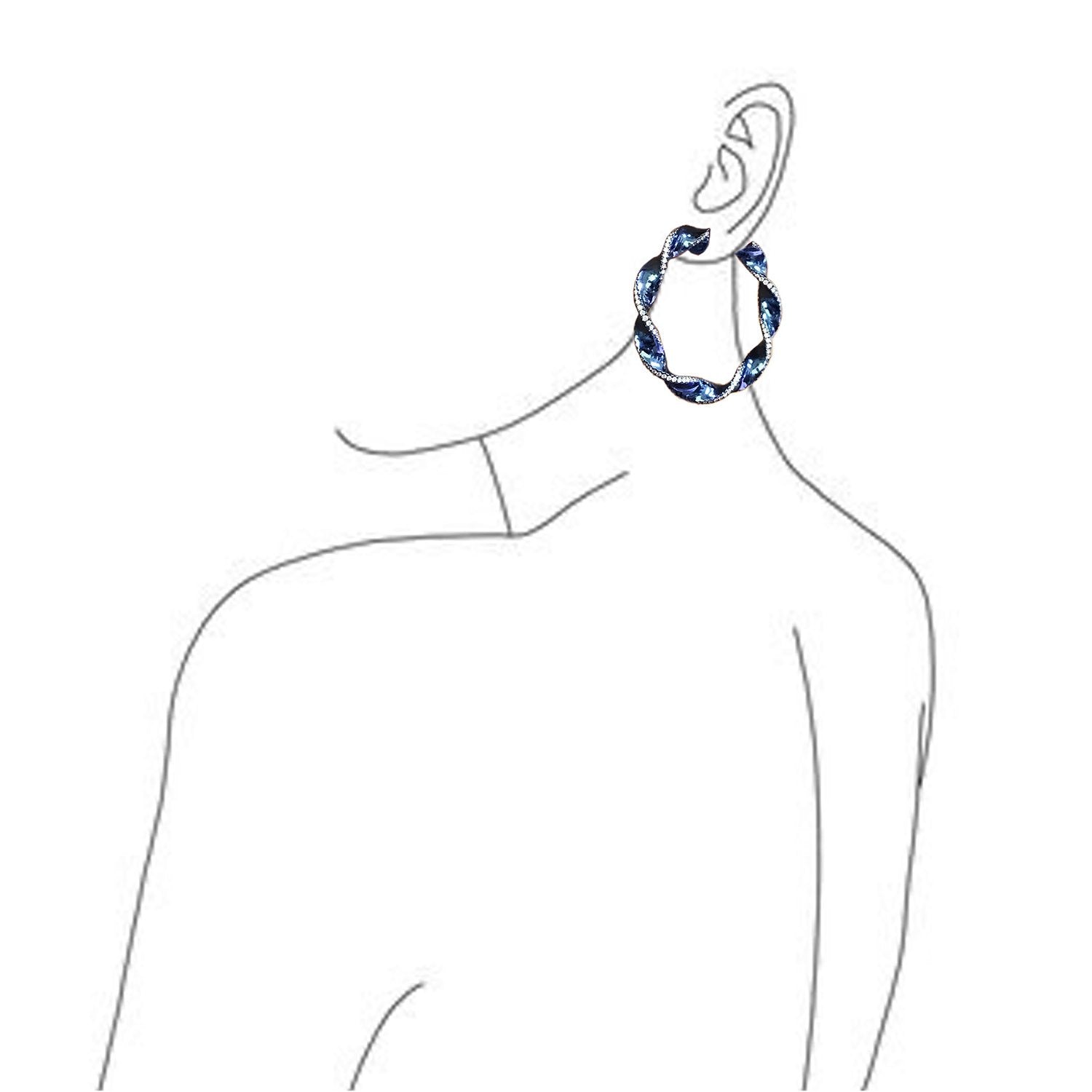 Crooked Twisted Titanium Diamond Earrings