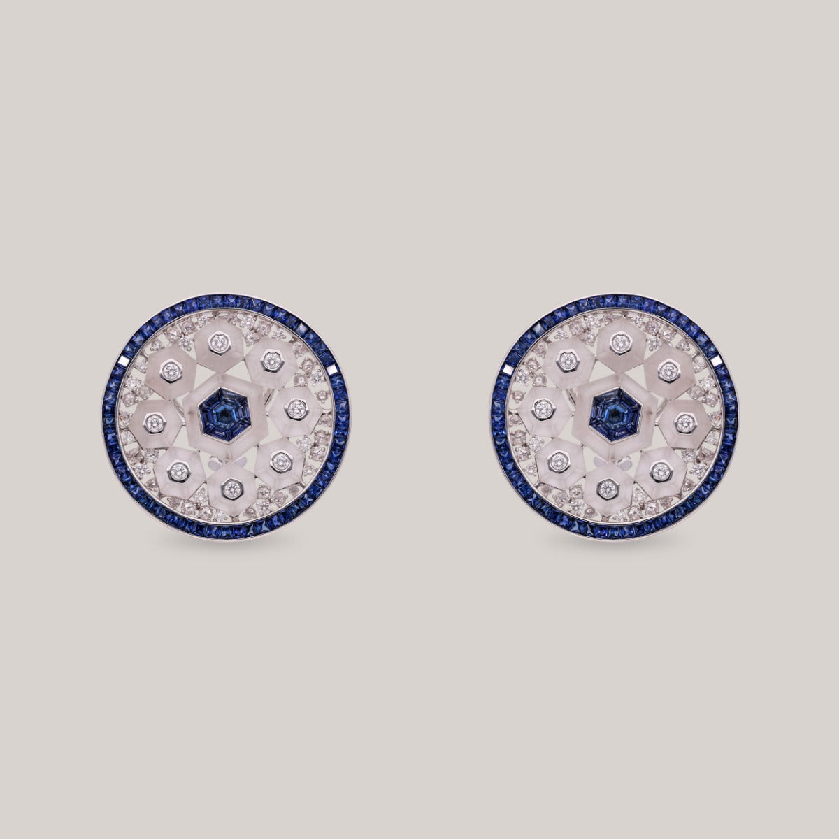 Starlit Sapphire Diamond Earrings