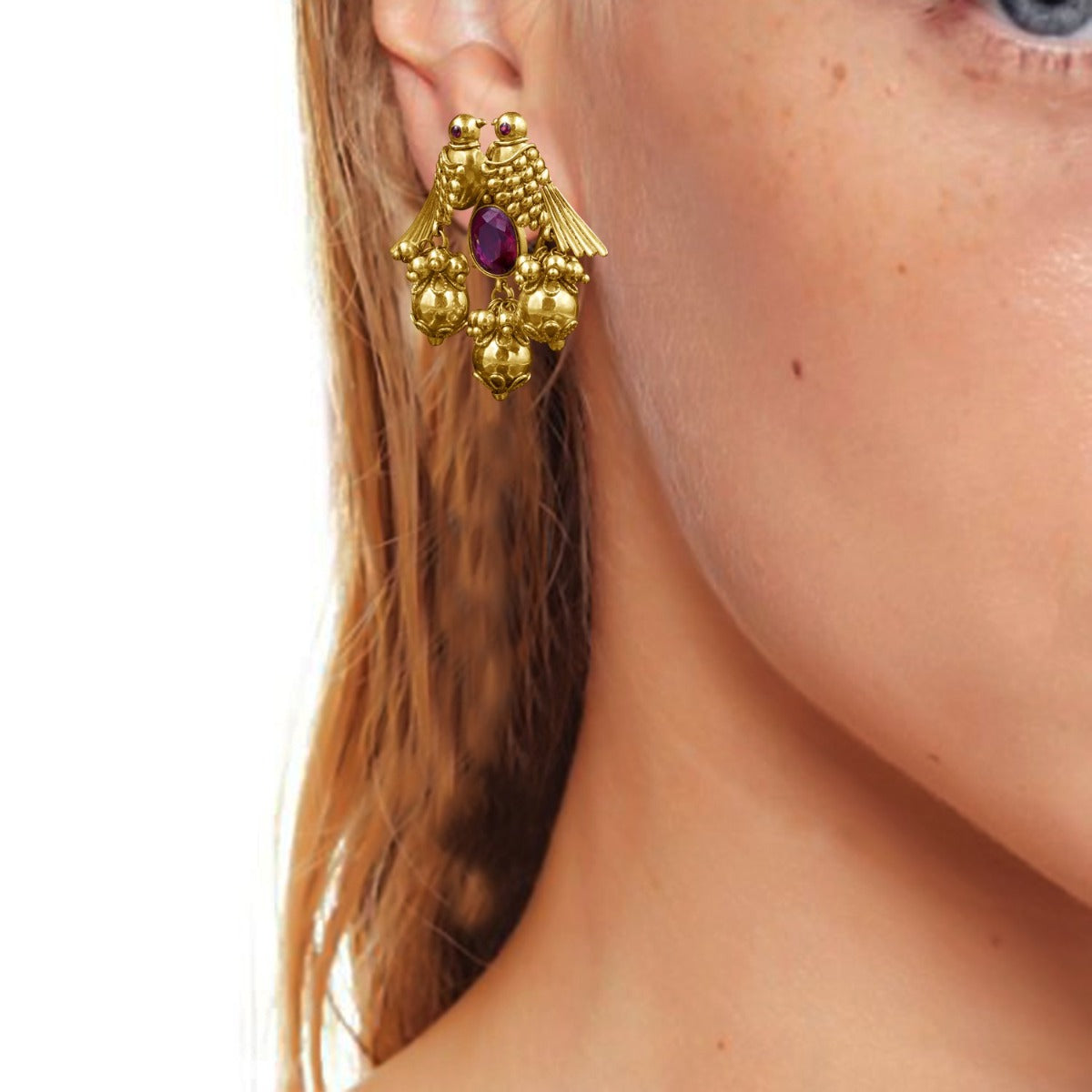 Parrot Gold Earrings