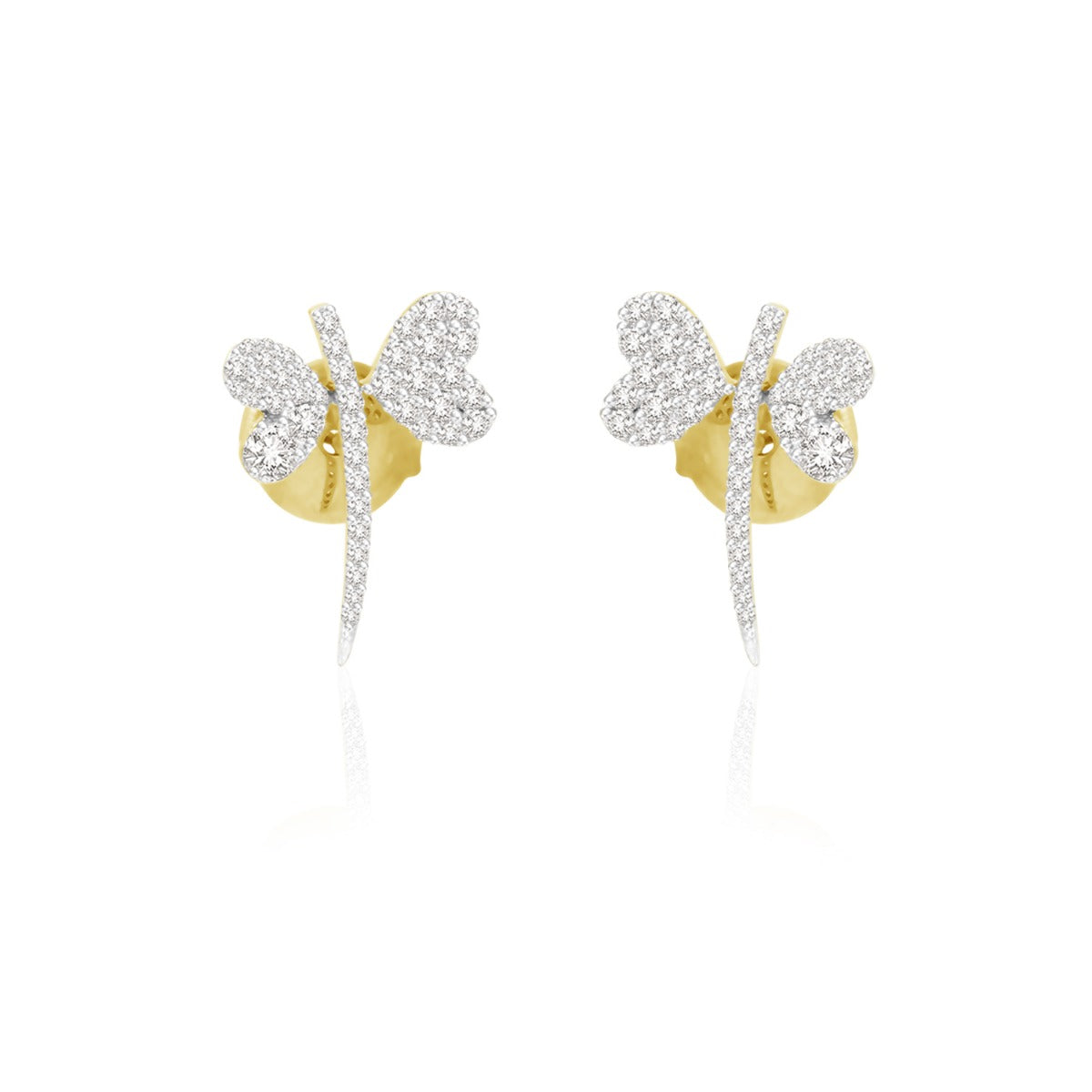 Glitter Heart Diamond Earrings