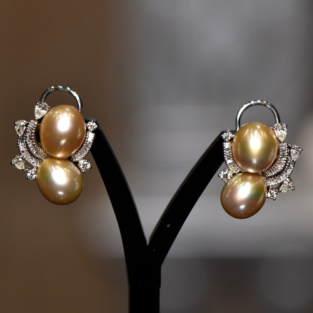 Egg Yolk Diamond Earrings