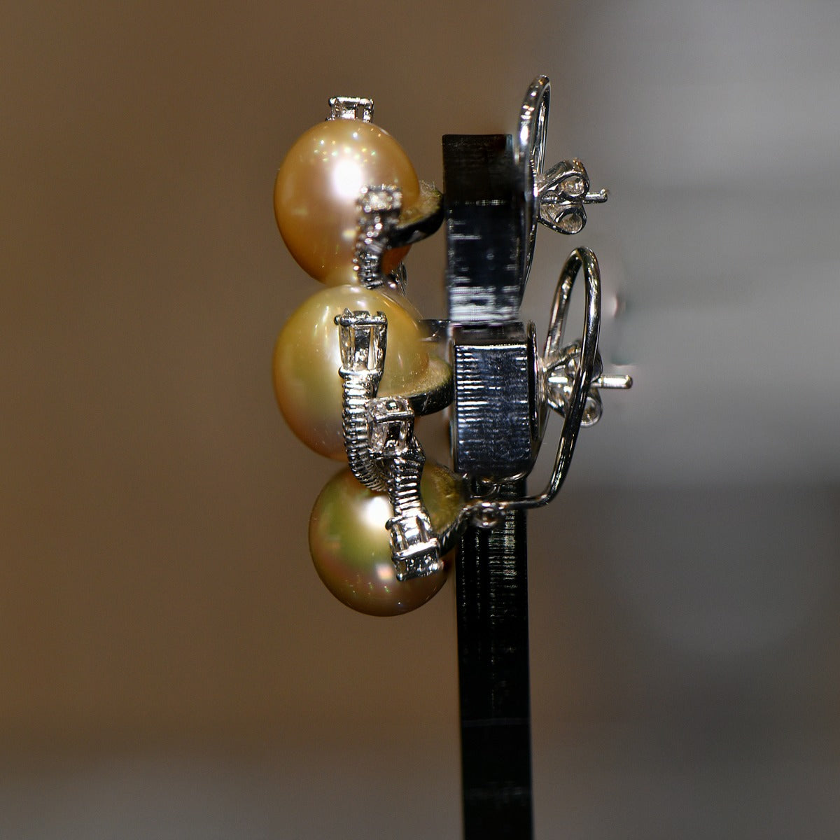 Egg Yolk Diamond Earrings