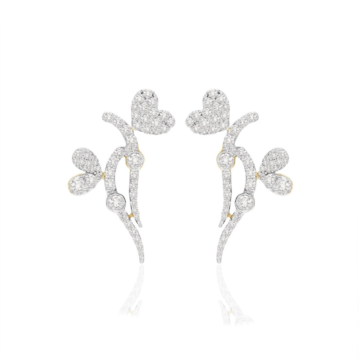 Twinging Love Diamond Earrings