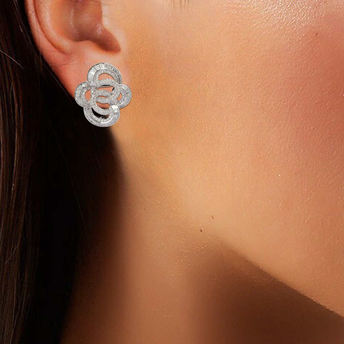 Swish Diamond Earrings