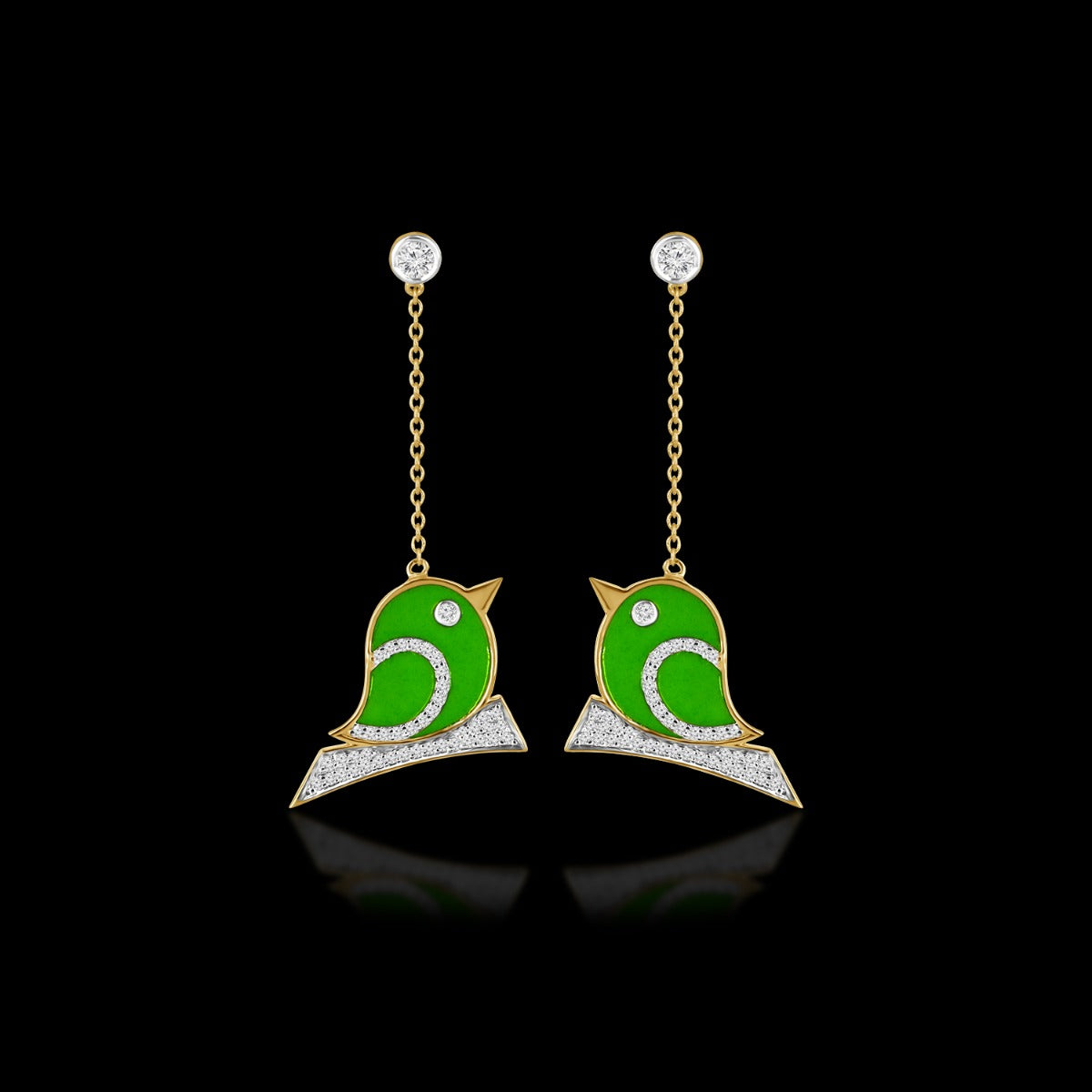 Love Birds Diamond Earrings