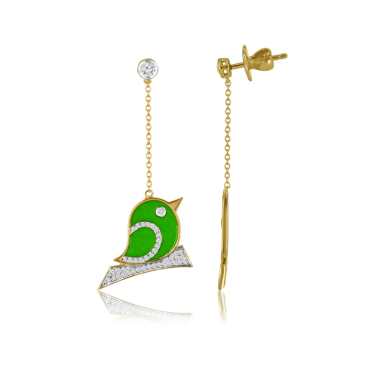 Love Birds Diamond Earrings