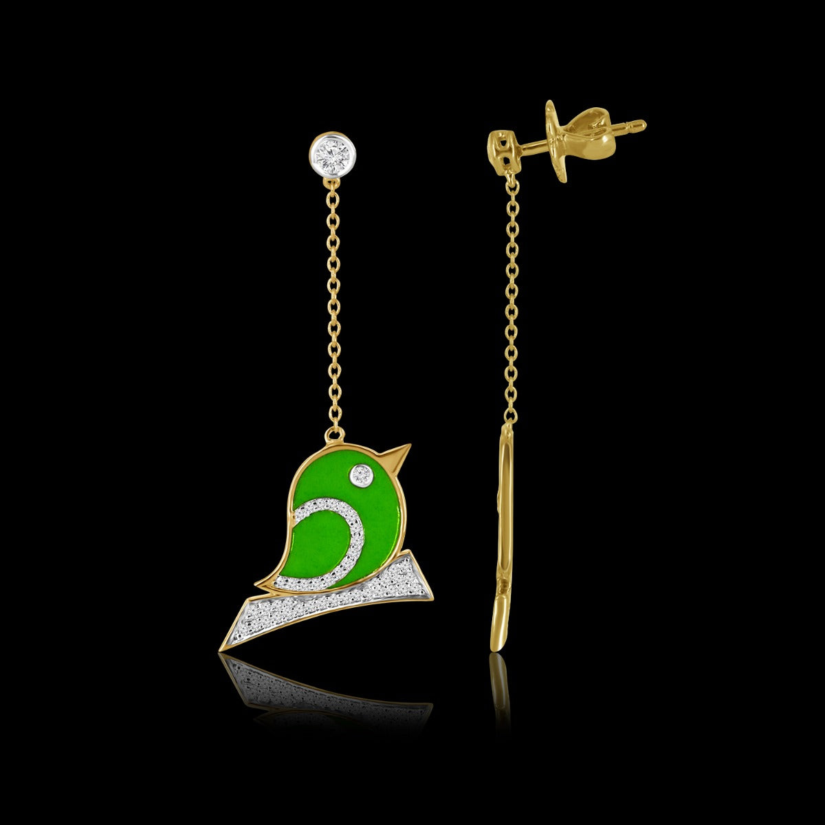 Love Birds Diamond Earrings