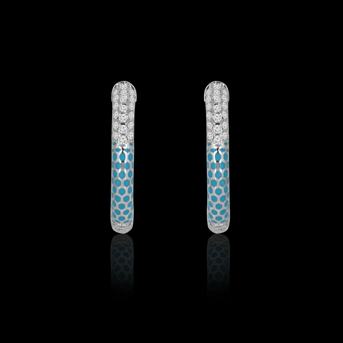 Classy Blue Diamond Earrings