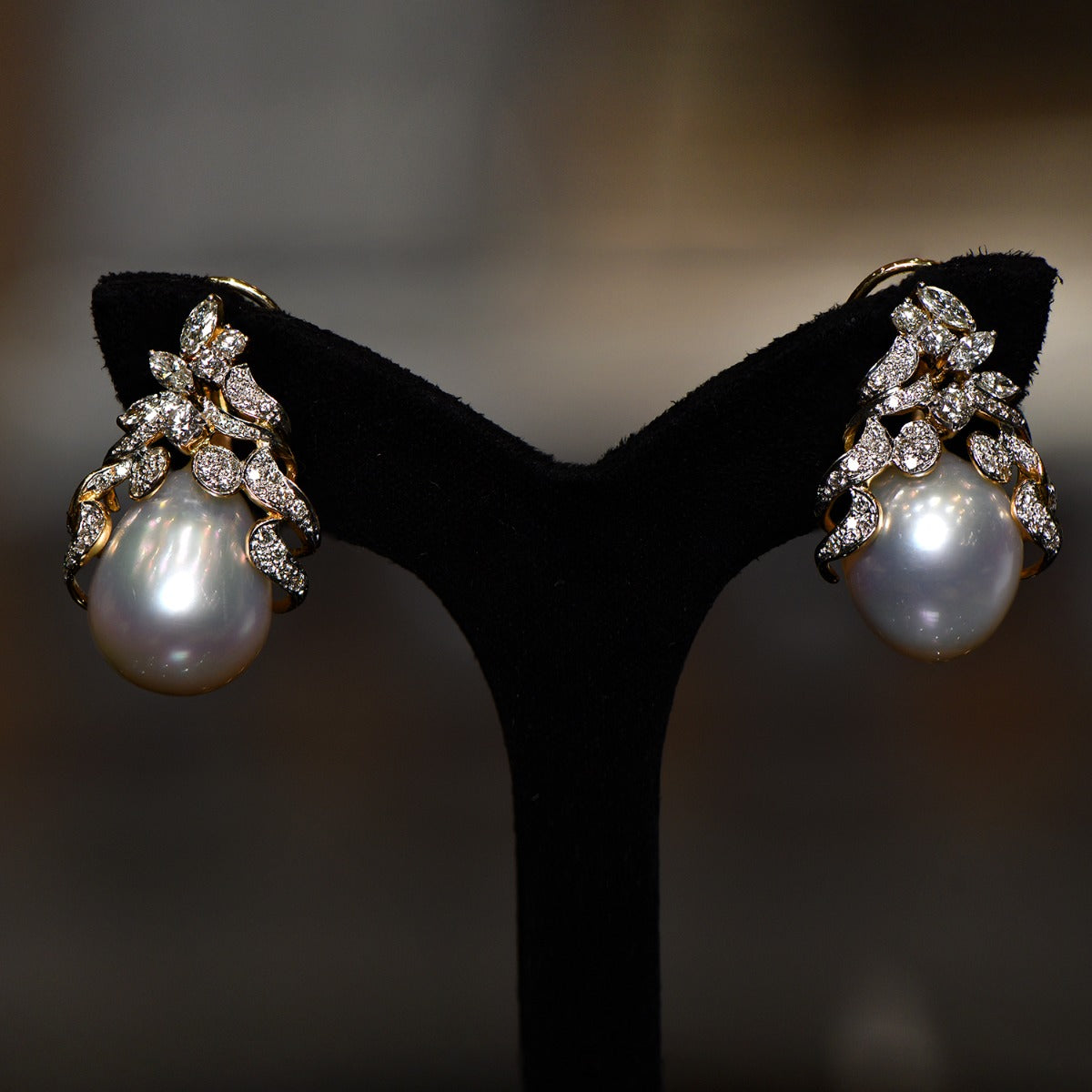 Pearl Wonder Diamond Earrings