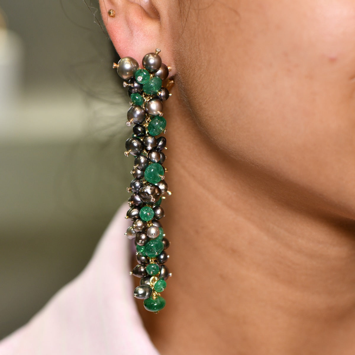 Evergreen Creeper Diamond Earrings