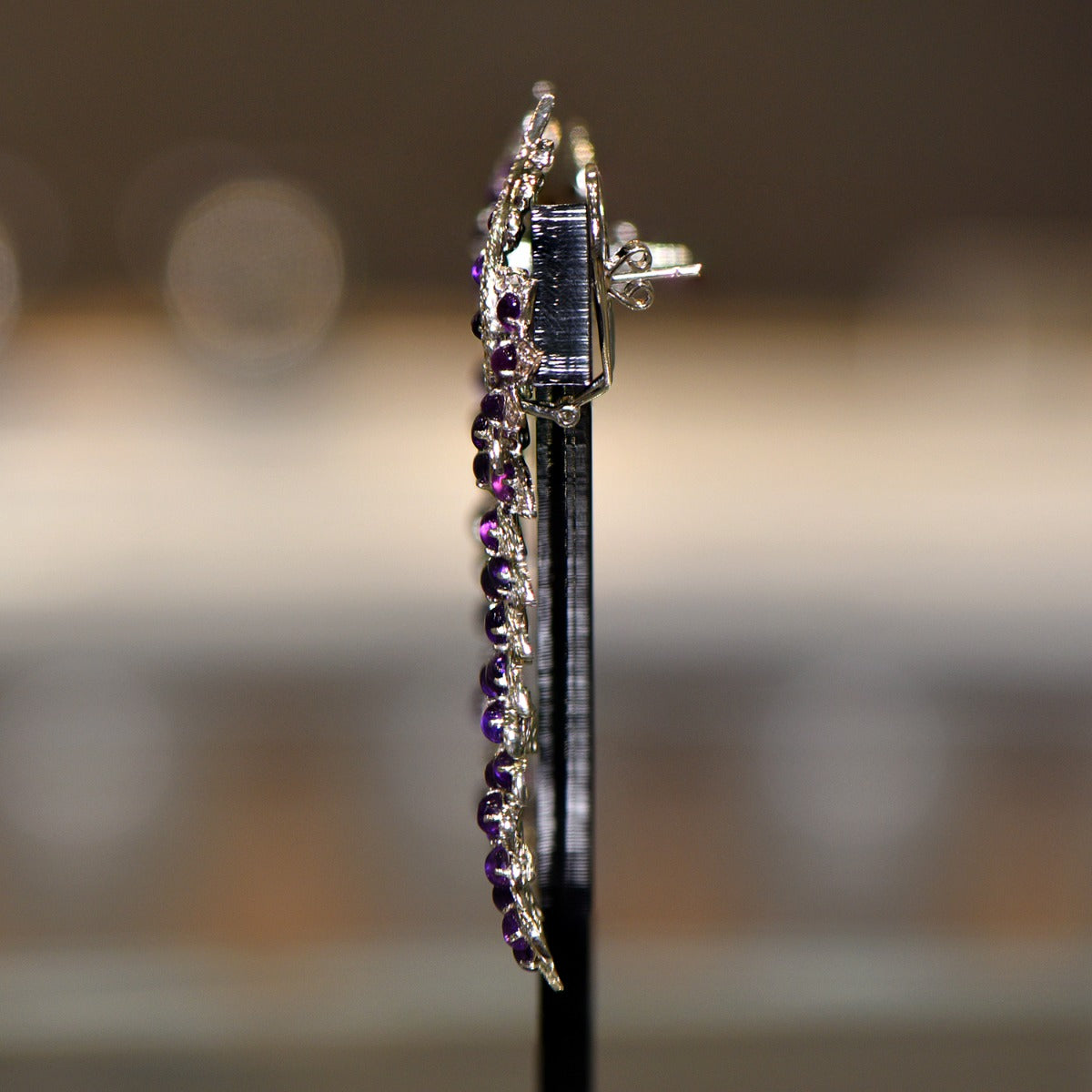 Purple Patch Diamond Earrings