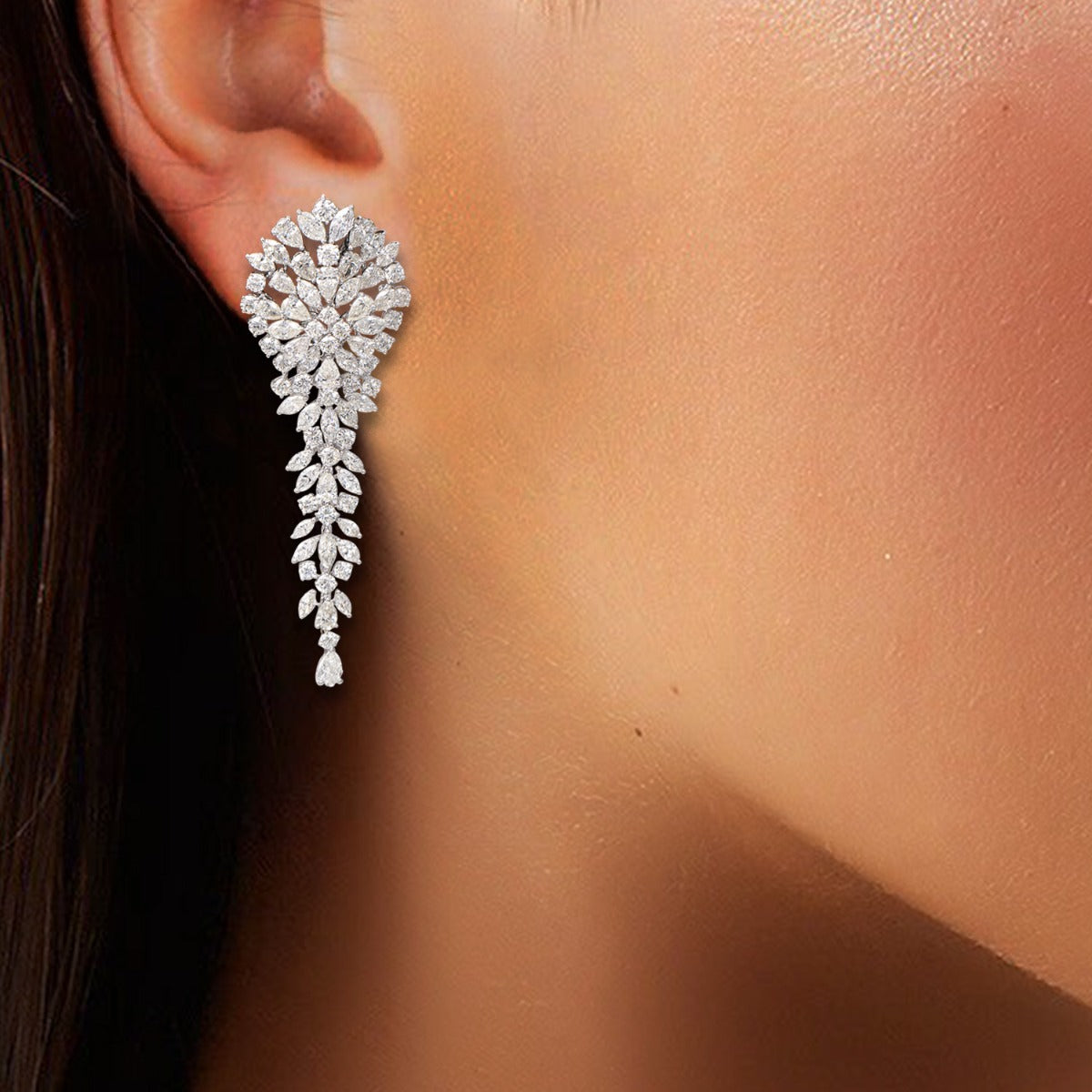 Floral Diamond Earrings