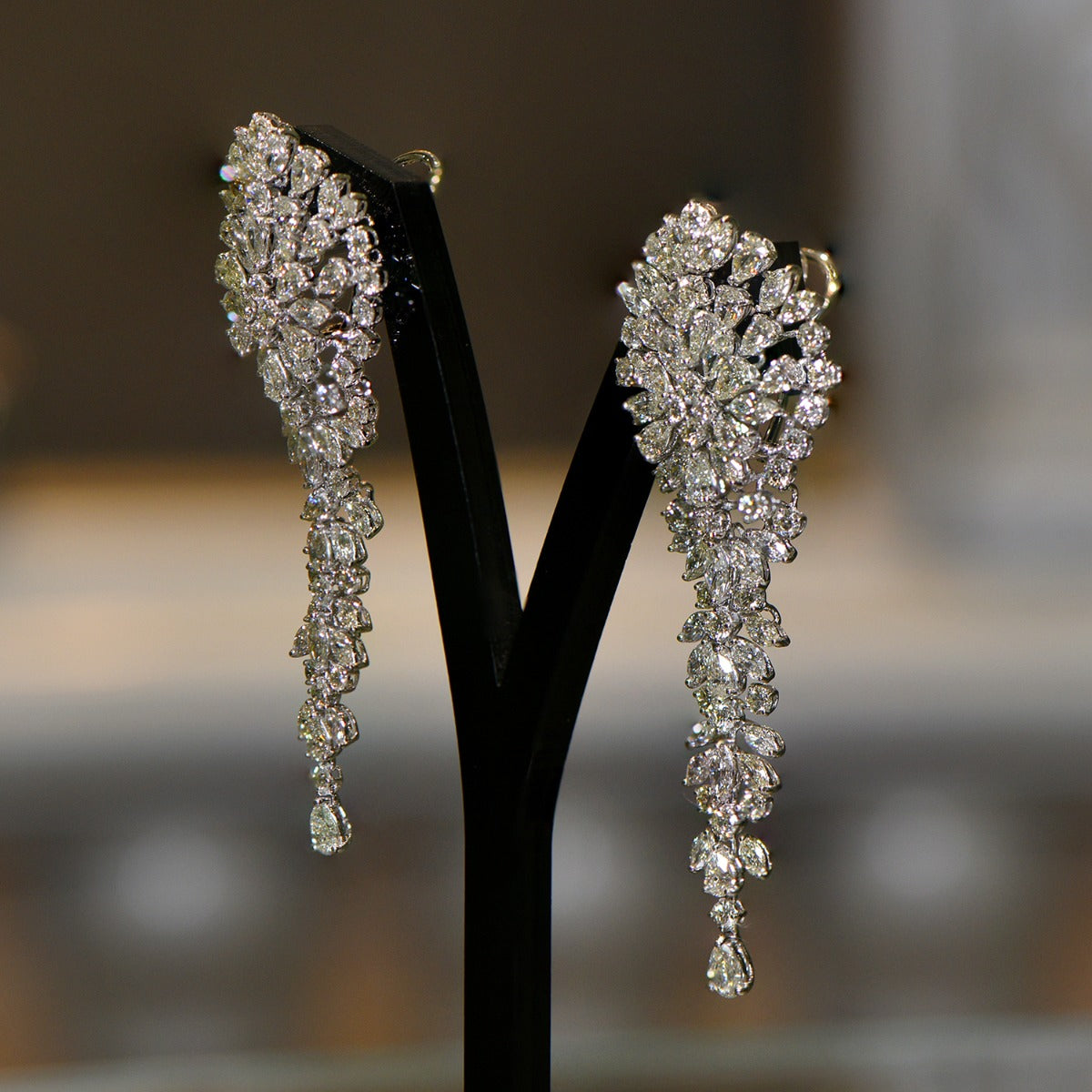 Floral Diamond Earrings