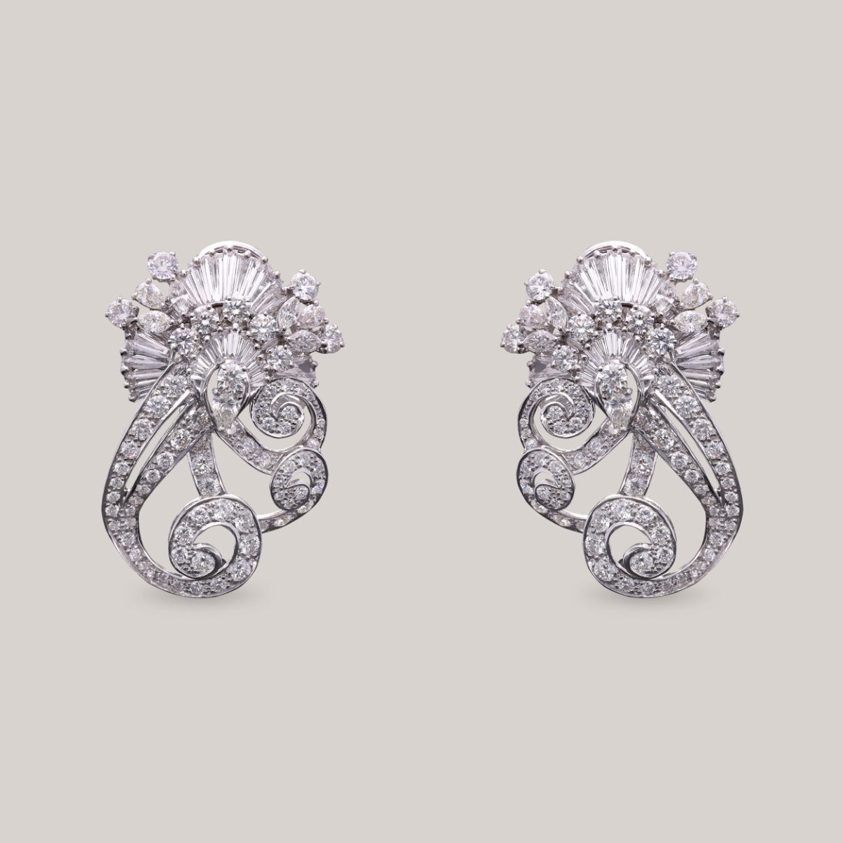 Mushroom Top Diamond Earrings