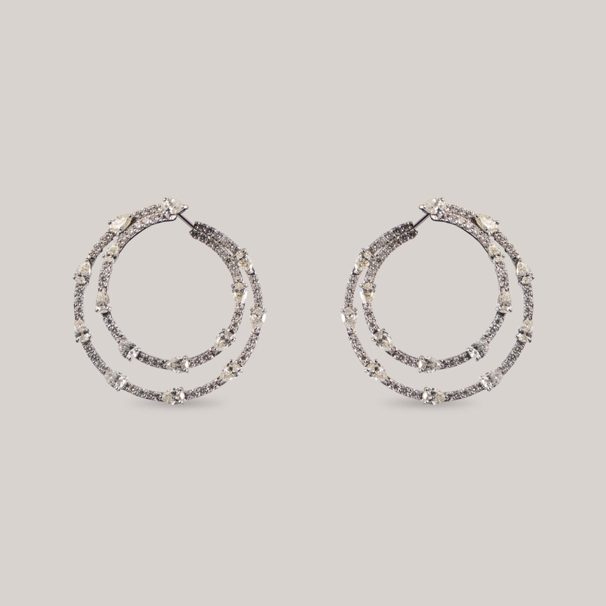 Lunar Orbit Diamond Earrings