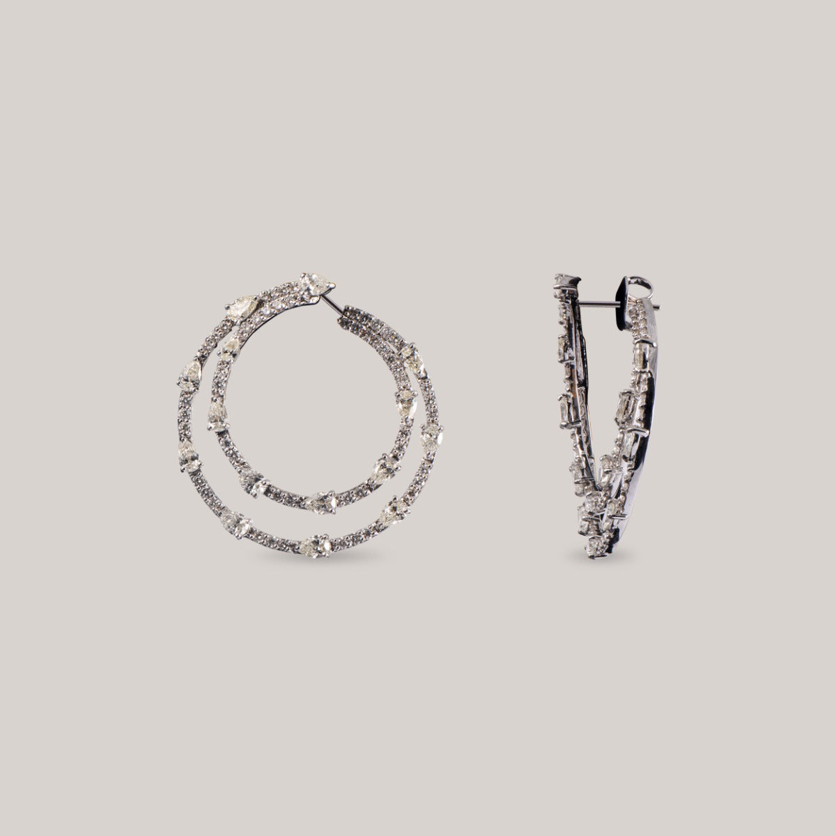 Lunar Orbit Diamond Earrings