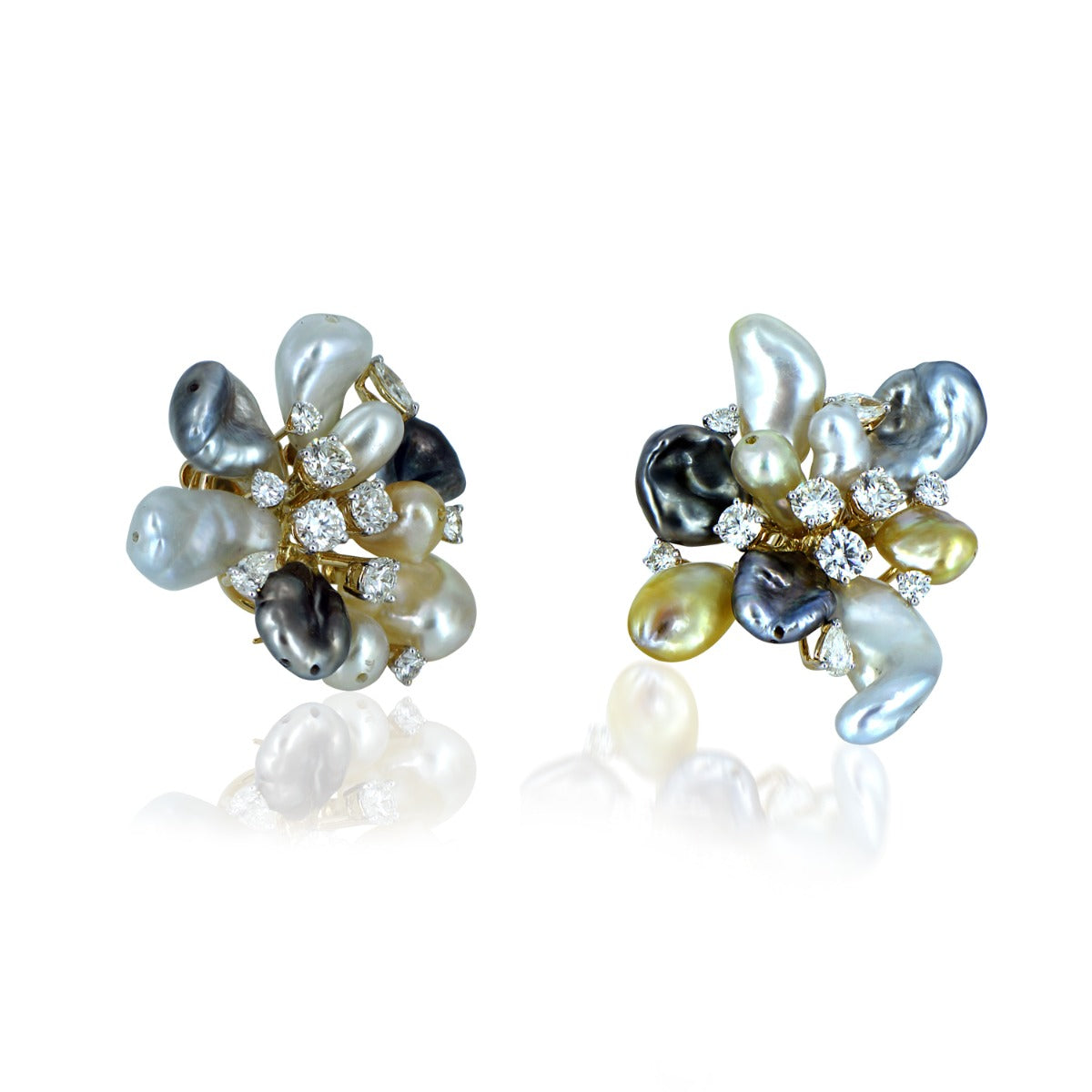 Amoeba Diamond Earrings