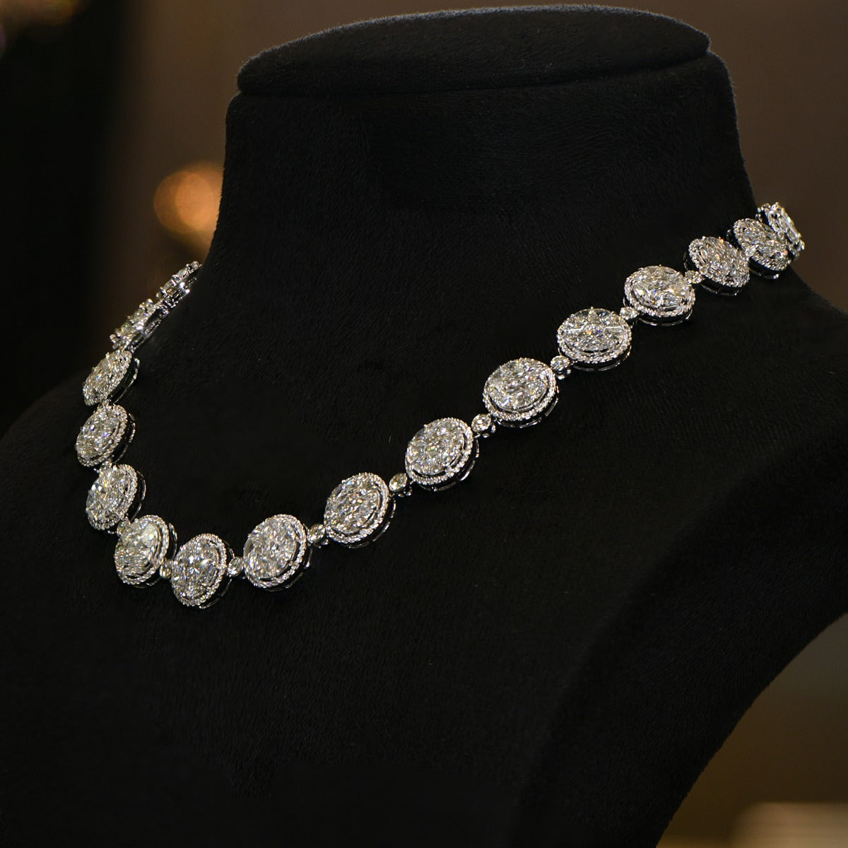 Sequenced Rounded Diamond Necklace