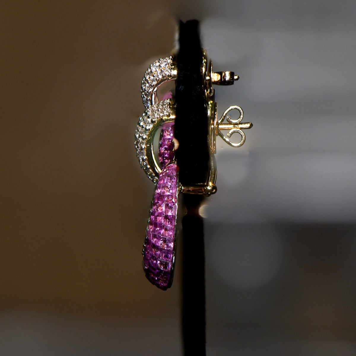 Pink Lovers Diamond Earrings