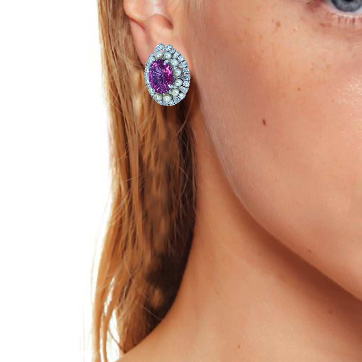 Zaina Bloom Gemstone Stud Earrings